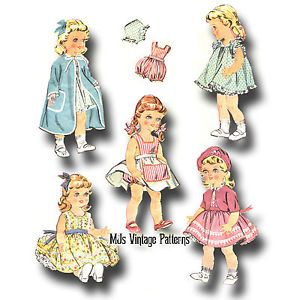 Vtg 1950s Pattern Baby Doll Clothes 16" Terri Lee Saucy Walker