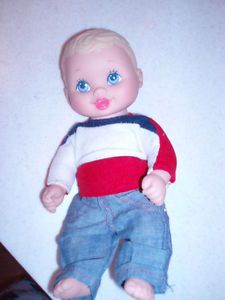 BLONDE1999 Lauer Water Baby Doll Dressed in Boys Clothing 10" Toy