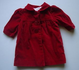 Carter's Red Pea Coat Dress Jacket Newborn Baby Girl Clothes Christmas Holiday