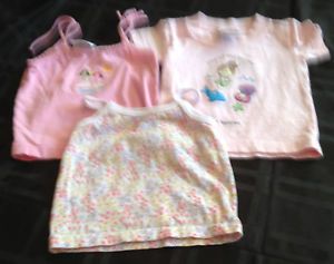 Baby Girl Clothes Kiks Lot of 3 Baby Girl Fun Shirts 12 Months