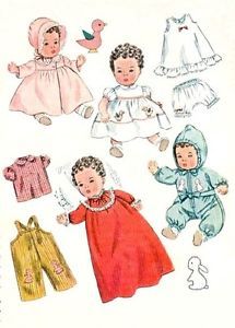 Vintage 18" Dydee Betsy Wetsy Baby Doll Clothes Pattern 3406