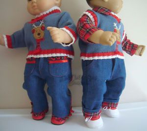 Apryl Doll Clothes Fits Bitty Baby Twins Matching Reindeer Girl Boy Outfits