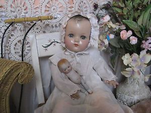 20" Antique Alexander Composition Cloth Old Baby Doll Vintage Clothes