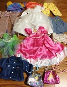 Baby Doll Clothes Clothing Lot Accessories Fits Bitty Baby Disney Princesses