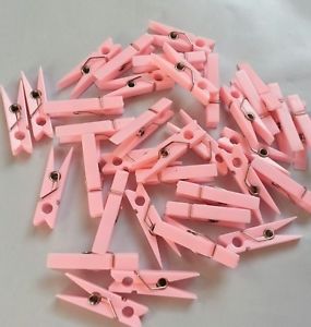 30 Baby Shower Favors Scatters Clothes Pins Pink Girls