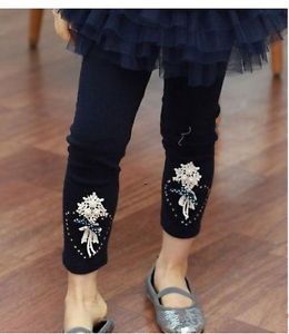 Navy Blue Girls Kids Baby Fashion Tights Leggings Pants Clothes Lovely 1 2Y