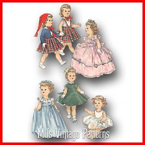 Vintage Toddler or Baby Doll Dress Play Clothes Pattern 22" 23" Saucy Walker