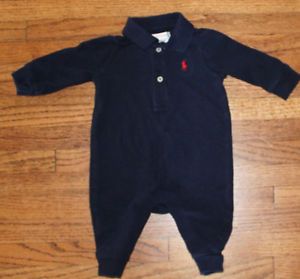 Ralph Lauren Baby Infant Clothes One Piece Sleeper Boy Size 3M