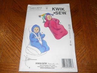 Kwik Sew Pattern 3212 Baby Buntings w Hood or Hat Peaks Tassels All Sizes