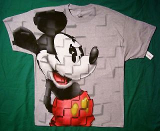 Disney Park Mickey Mouse Gray T Shirt Large New