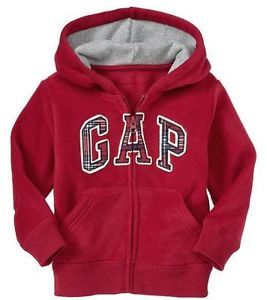 Baby Gap Boys Plaid Arch Logo Fleece Hoodie Sweatshirt Jacket Top U Pick New