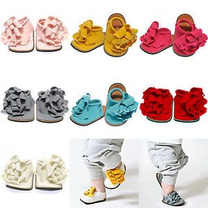 Cotton Baby Girls Soft Crib, Pram Shoes, Pre Walker Shoes, Stylish Flower Detail