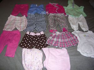 Baby Girl Clothing Lot of 14 0 3 Months Outfits Capris Place Gymboree Swadle Me