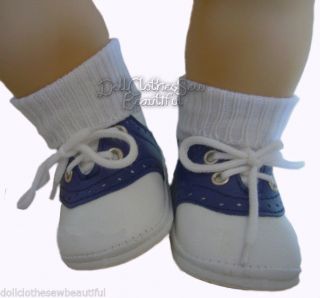 Navy Blue Saddle Shoes Made for 15" Bitty Baby Boy Apryl's Doll Clothes