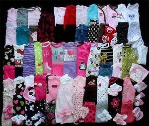 Huge 84 Piece Baby Girl Newborn 0 3 3 6 Months Fall Winter Clothes Lot