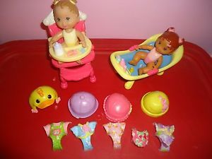 Fisher Price Snap Style Baby Dolls Clothes Highchair Bathtub