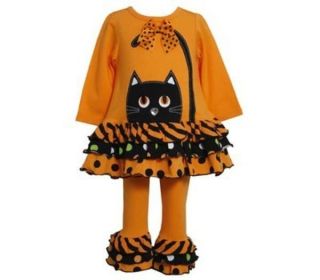 Bonnie Jean Halloween Kitty Outfit Sizes 2T 3T 4T Toddler Boutique Girls Clothes