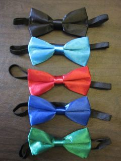 Baby Boy Child Kid Bowtie Wedding Dress Satin Bow Tie Red Black Blue Pet Dog Cat