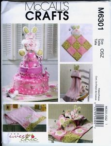 McCall's 6301 Baby Toy Decoration Blanket Hooded Towel Diaper Cake Pattern
