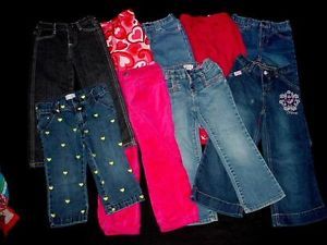 Used Baby Toddler Girl Denim Pants Jeans Bottom 3T 4T Fall Winter Clothes Lot