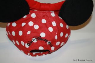 Minnie Mouse Walt Disney World Red Polka Dot Toddler Hat Cap Ears Bow