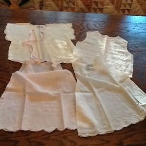 Vintage Lot Baby Clothes 28 Pieces Dresses Gowns Slips Blanket etc 40's 50'S