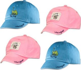 Life Is Good Baby Hat Pink Blue Boys Girls 12 24 MO Love Bug Big Guy Chill