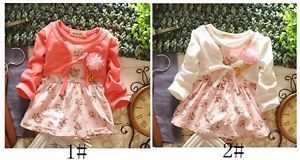 1pc New Baby Girls Dress Skirt Girls Tutu Clothes Flower Size 0 36months