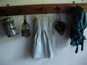 Early Antique Primitive Old Baby Doll Dress Clothes Grungy Wall Hanger AAFA
