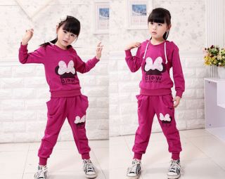 Kids Hoody Sports Wear Baby Girls Clothing Outfit Girls Sports Suit Clothes 2 6Y