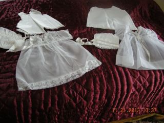 2 Vintage 50's Baby Doll Dresses Snow White Dresses w Slips Hats Perfect