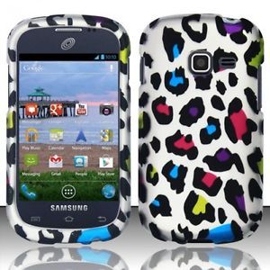 Accessory for Samsung Galaxy Centura Discover Hard Cover Case Funky Leopard