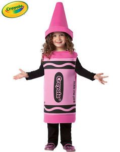 Toddler Child Pink Crayola Crayon Halloween Costume Fancy Dress Up