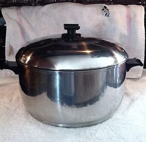 Vintage Rena Ware 6 Quart Stainless Steel Dutch Oven Soup Pot