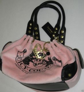 Juicy Couture Pink Old School Juicy Baby Fluffy Velour Bag YHRUO536 $178