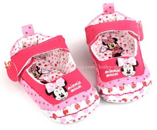 Toddler Baby Girl Colorful Minnie Mouse Crib Shoes Size 0 6 6 12 12 18 Months