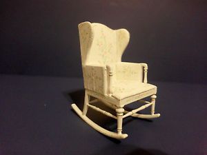1 inch Scale Bespaq Dollhouse Miniature Furniture Hand Painted Rocking Chair