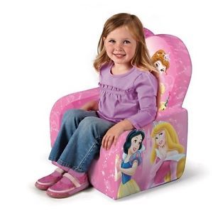 Kids Disney Princess Pink Girls Toddler Preschool Chair Soft Foam High Back Seat