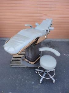 Grey PELTON Crane Chairmen cm Dental Exam Chair No Lock w Assistant Stool