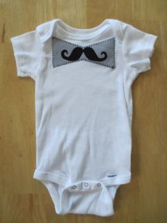 Handsome Mustache Bow Tie Onesie or T Shirt Baby Toddler Boy Suspenders