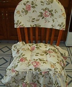 Shabby Roses Cottage French Country Chair Cushion