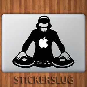 Techno Rave DJ Decal Sticker Custom Vinyl Laptop MacBook Air Pro Apple TZ
