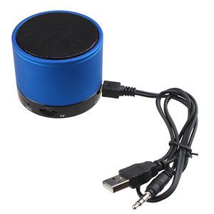 Mini Beat Box Bluetooth Handsfree TF Mic Speaker for Phone Laptop Tablet PC Blue