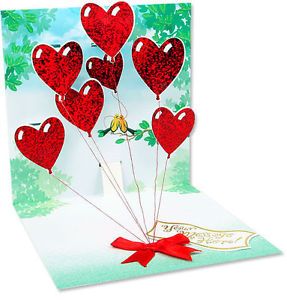 3D Valentines Day Pop Up Card Love Letter Hearts Gift Creative Postcard Best Fun