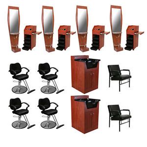 Beauty Salon Equipment Styling Station Chair Shampoo Cabinet Package DP 60A