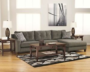Ashley Siroun Steel Gray Chaise Living Room Sectional Sofa Chair 31301 16 17 55