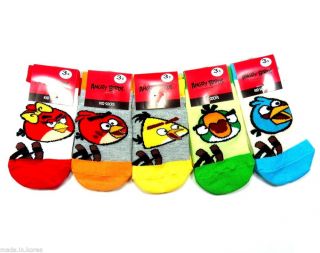 5pairs Authentic Angry Birds Socks Cartoon Fashion Toddler Boy Girl Kid Women