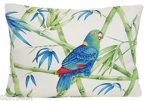 Sofa Chair Rectangle Cushion Pillows Cover Fabric Parrot Green Blue Red Printed
