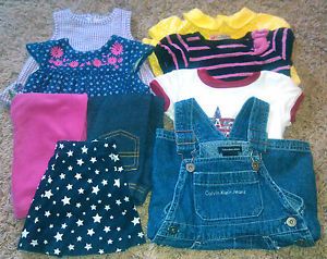 Baby Girl Clothes 12months Calvin Klein Jumper Skirts Shirts Pants Lot of 9