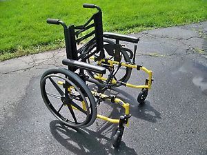 Invacare Compass Wheelchair Yellow Super Low 21 Wide Wheel Chair Folding Chair
